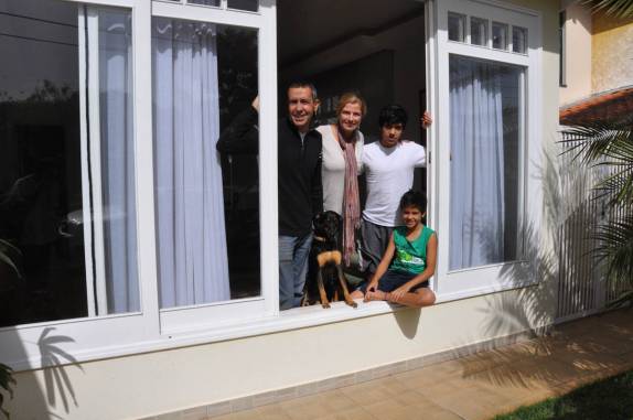 Com os sobrinhos João Pedro e Antônio, em São Carlos - SP
